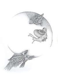 Ishrat Fatima, 11.7 x 16.5 Inch, Pointalism, AC-ISF-003